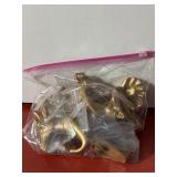 Mid Century Gold Plastic Wall hooks