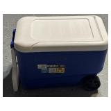 Igloo 38 QT Wheelie Cool Cooler in Majestic Blue.