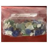 Assorted Pieces of Frosted, Tumbled sea glass or