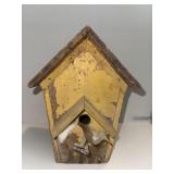 11' Wooden Yellow Birdhouse