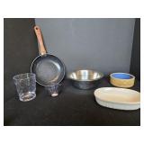 Small Nonstick Skillet, Stainless & Glass Dog