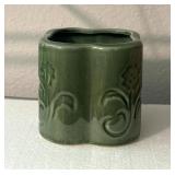 3ï¿½ Green Ceramic Pot from the 1950s