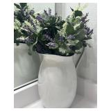 11ï¿½ Enamelware Pitcher with blue