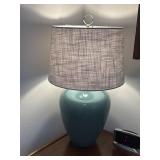 Coastal Aqua Blue Ceramic Ceramic Table Lamp