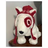 2001 Target Bullseye mascot dog plush wearing a