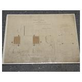 Vtg mechanical blueprint appears to be a