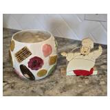 1950s 'Cookies All Over' Ceramic Jar + Wood3n