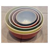 (6) Vtg Pyrex Nesting Bowls