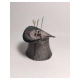 Antique Pewter Cast Hat Pin Cushion from the