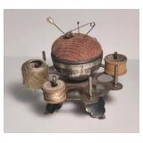 Victorian-era Steel Sewing Spool Holder with a