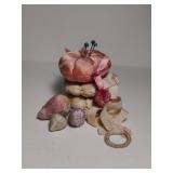 Satin and Ribbon Pincushion Set w/Needle