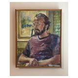 22'x27.5' Signed Oil Portrait Painting on Canvas