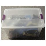 Sterilite 62 L Bin Full with Pet Supplies and