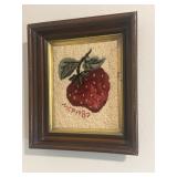 1987 Framed Needlepoint Embroidery featuring a