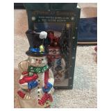 Christopher Radko Glass Snowman Centerpiece