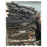 Black and Patterned Fabric Pieces