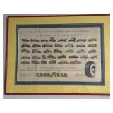 1960s Goodyear Tires Framed magazine