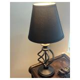 17' Accent Table Lamp featuring a Black Fabric