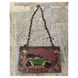 Wooden car sign 15x10