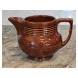 1930s-50s Brown Glazed Teapot w/Sweetners