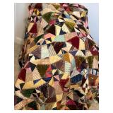 65'x61' Beautiful VTG Handmade Crazy Quilt