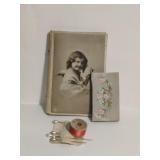 Angel Folding Needle Case, Floral Travel Needle