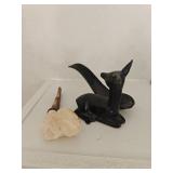 Hand Carved Pipe & Cast Iron Pipe Rest