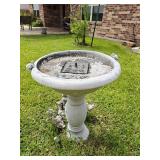 Bird bath with solar fountain untested 25x21