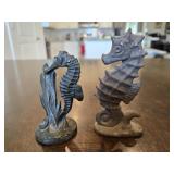 4.5' Cast Iron & 3.5' Metal Seahorses