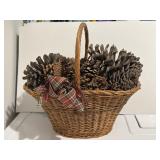 13.5' Wicker Basket Filled w/ Artificial