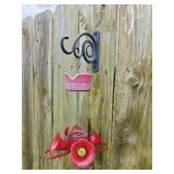 Hummingbird feeder & hanger