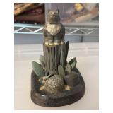 5.5' Decorative Resin Tabby Cat Figurine