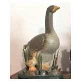 16' Hand Painted Decorative Goose and Gosling