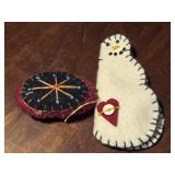 Antique Pin Cushion & Needle Holder