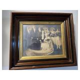 1920-1930s Framed Black & White Wedding Party