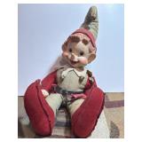 Mid Century Pixie Elf Plush Doll by The Rushton