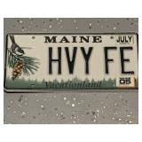 Vanity License Plate from Maine featuring a