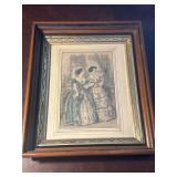 10.5' x12.5' Godey's Lady's Book fashion print,