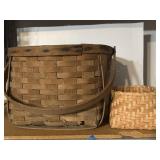 (1) 10' Handwoven Picnic Basket & (1) 4.5'