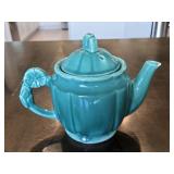 1940s Vintage Shawnee Pottery Tea Pot Green