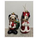 (2) 5.5' Disney Themed Glass Blown Christmas