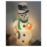 1995 40' TPI Snowman Holding a Wreath Blow Mold