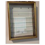 1972 Wall Mounted Display Case w/Glass Shelves