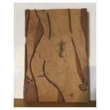 5.5' x 8.5' Hand Carved Wood Plaque