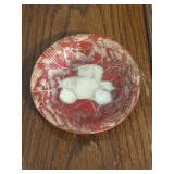 Enamel Trinket Dish features an abstract cracked
