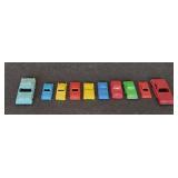 (10) Vintage Plastic Toy Cars