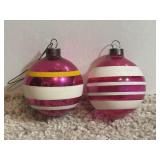 (2) 1950s Shiny Brite Glass Ornaments