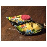 1950s Dutch Wooden Clogs Pin Cusions