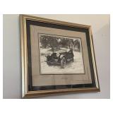 VTG 16.5' x 15' Framed Automobile Photograph