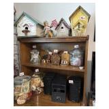 Vintage Wooden Hutch Bookshelf